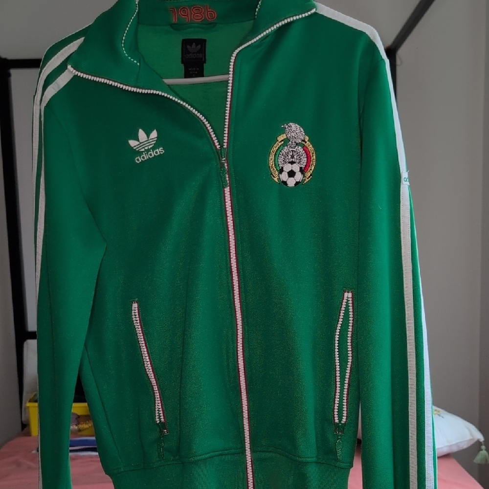 Adidas Green Jacket with Soccer Emblem